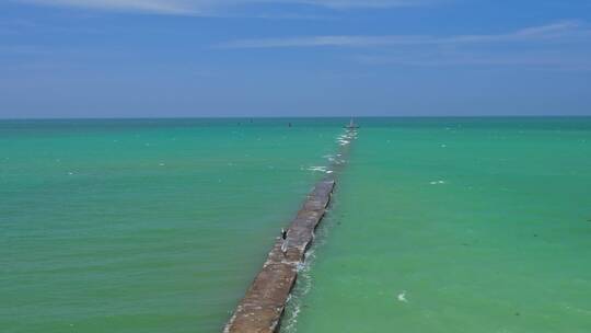 海南琼海海边航拍4k视频