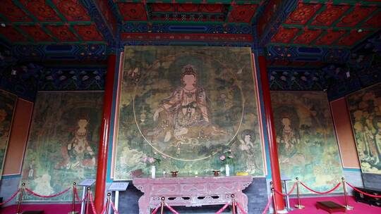 北京法海寺壁画视频素材