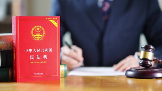 中华人民共和国民法典和法槌