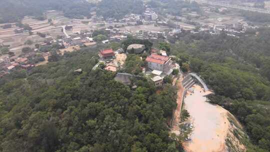 航拍福建泉州惠安一片瓦寺视频素材模板下载