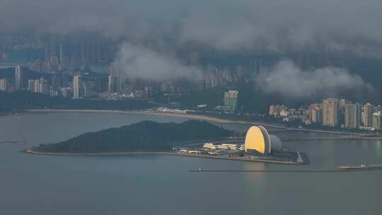 航拍珠海歌剧院