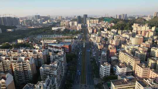 深圳马路航拍空镜