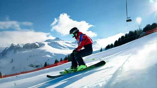 滑雪竞技自由滑雪比赛滑雪场