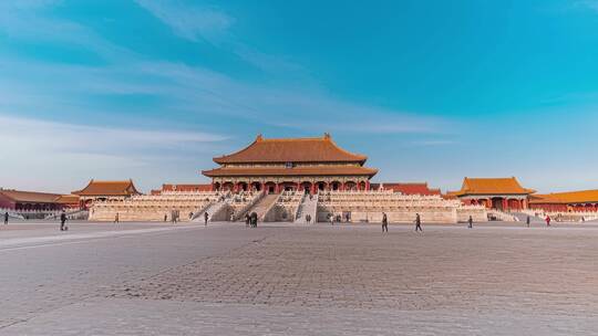 北京故宫博物馆移动延时视频视频素材模板下载