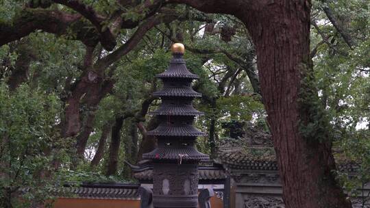 浙江普陀山法雨寺禅院建筑4K视频