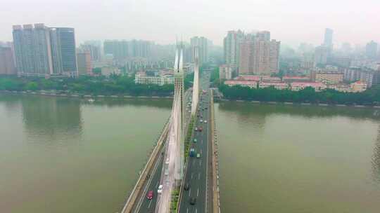 广州海印大桥 斜拉桥视频素材模板下载