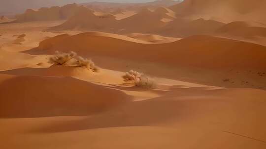 沙漠风景 丝绸之路 沙丘风沙视频素材模板下载