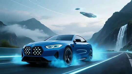 未来科技感汽车公路巡航合集