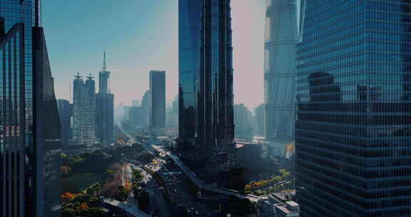 上海陆家嘴城市建筑全景