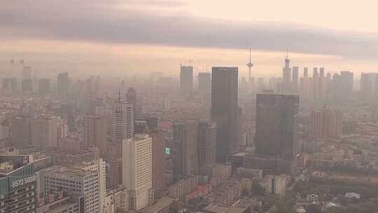 城市 雾霾 沈阳视频素材模板下载