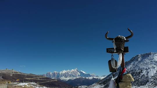 无人机航拍西藏色季拉山口南迦巴瓦峰318