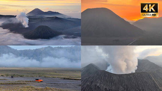 印度尼西亚布罗莫火山Bromo日出4K