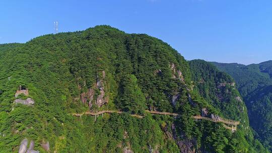 明月山青云栈道视频素材模板下载