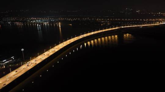 武汉野芷湖大桥夜景