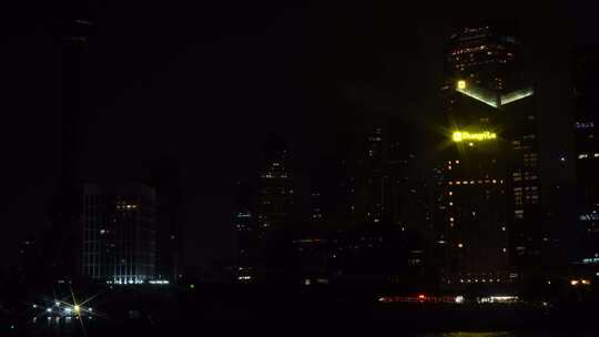 东方明珠 城市CBD 黄浦江 夜上海视频素材模板下载