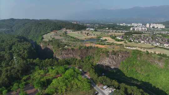 云南保山市腾冲曲石乡龙江峡谷自然风光航拍