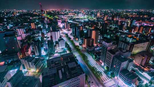 4K-日本东京大范围夜景延时视频素材模板下载