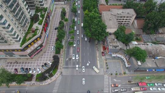 中国陕西西安城市交通空中视图