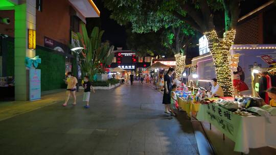 街头路边摊地摊经济市井集市街景夜市