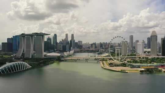 新加坡-城市天际线-滨海湾-新加坡视频素材模板下载