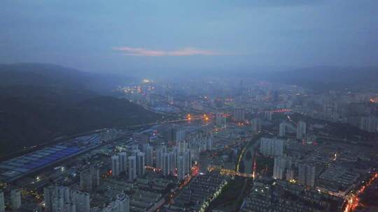 清晨的西宁 航拍