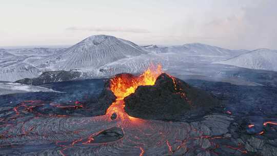 火山，喷发，熔岩，火山口