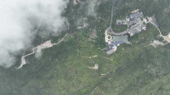 航拍福建宁德福鼎太姥山海上仙山风光