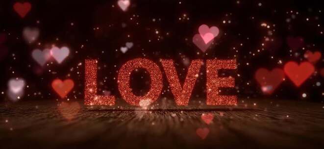浪漫LOVE爱心粒子特效