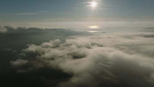 福州鼓山高空云层航拍