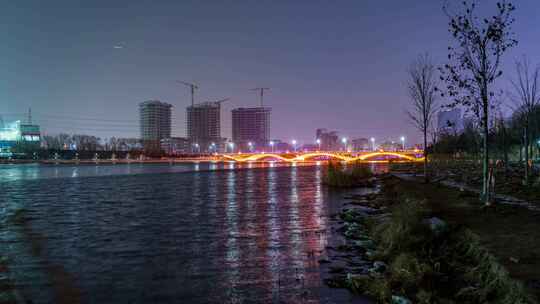 北京通州运河夜景