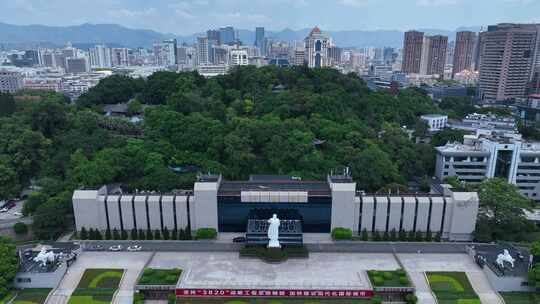 福州五一广场航拍于山风景区于山堂城市风景