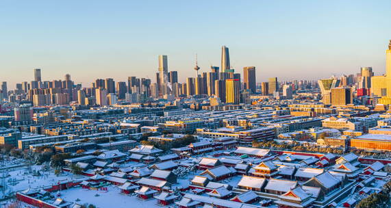 悟2x7航拍沈阳故宫雪景