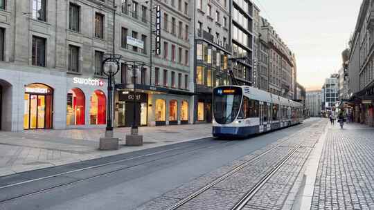 欧洲瑞士公交有轨电车