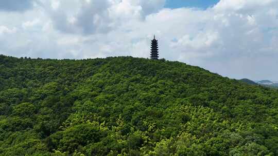 香山 聆风塔 香山航拍视频素材模板下载