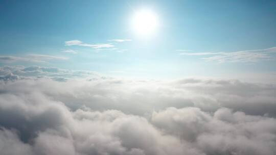 云海，飞机视角，云顶之上，日出，航拍