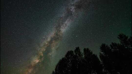 草原星空银河延时