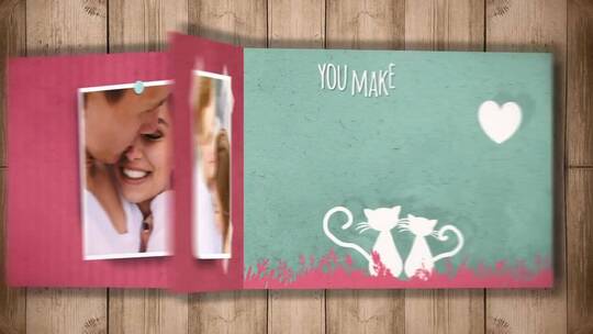 浪漫情人节卡片照片视频AE模板