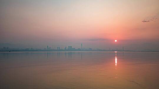 深圳城市日出大景延时