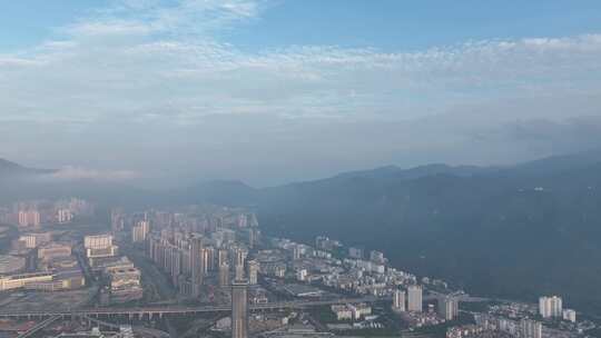 深圳盐田港清晨航拍