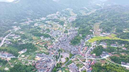 湖南岳阳市张谷英村大景航拍