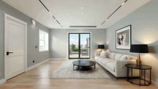 现代简约风格客厅室内场景