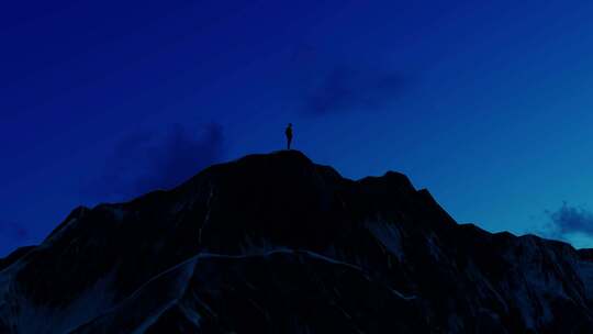 人站在山顶