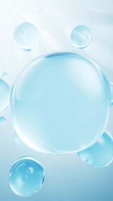 透明蓝色气泡背景三维渲染高清在线视频素材下载