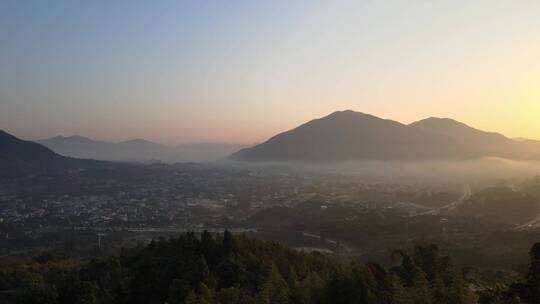 大气航拍 福建泉州 永春 清晨唯美自然风景