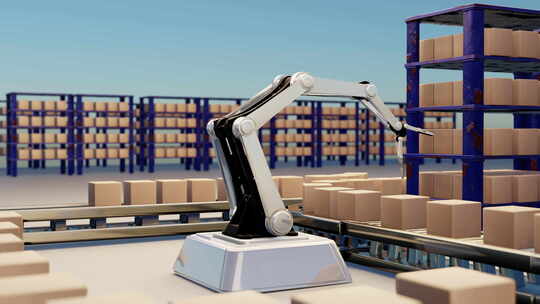 智能化仓储和仓库机器人视频素材模板下载