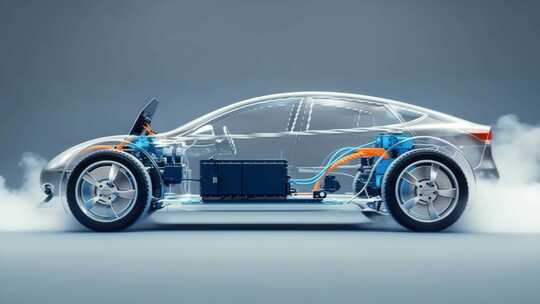 透明新能源汽车内部构造展示