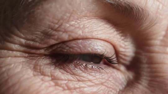 老年人眼睛微距特写素材