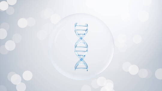 DNA与白色背景3D渲染