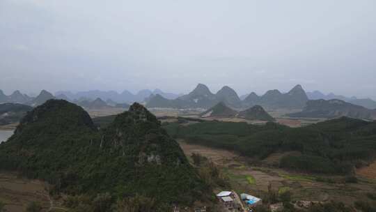 广西柳州塞隆妙景屯农村航拍