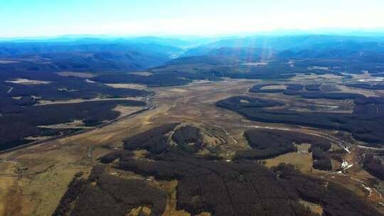航拍承冬天德围场农村